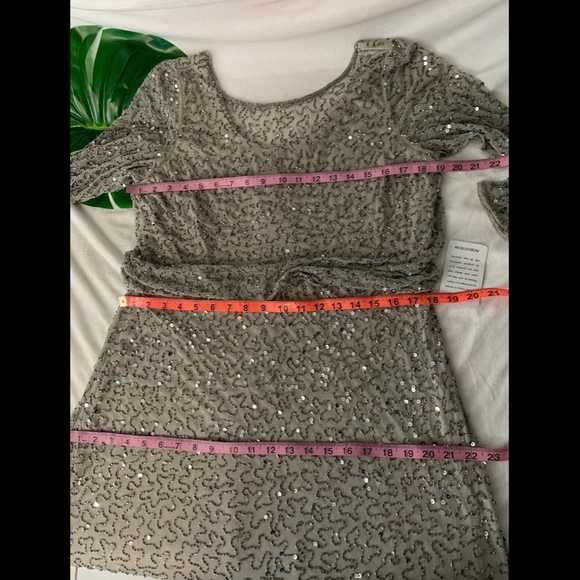 NWT‎ Pisarro Nights Bead Embellished Blouson Gown - Picture 8 of 8